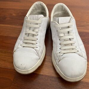 Cole Haan White Leather Sneakers with Slip-on laces